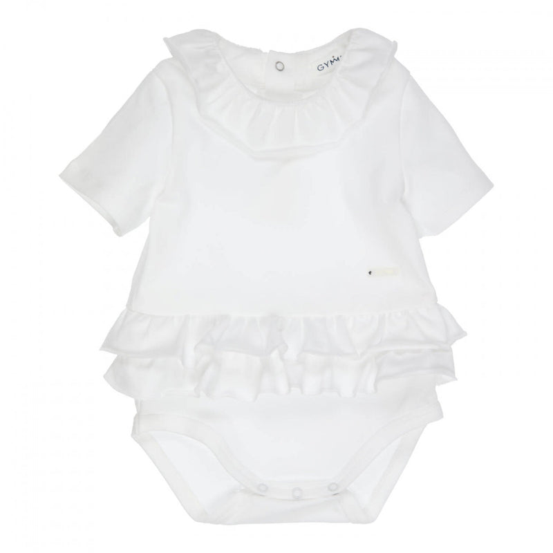 Meisjes Romper Aerobic van Gymp in de kleur White in maat 86.