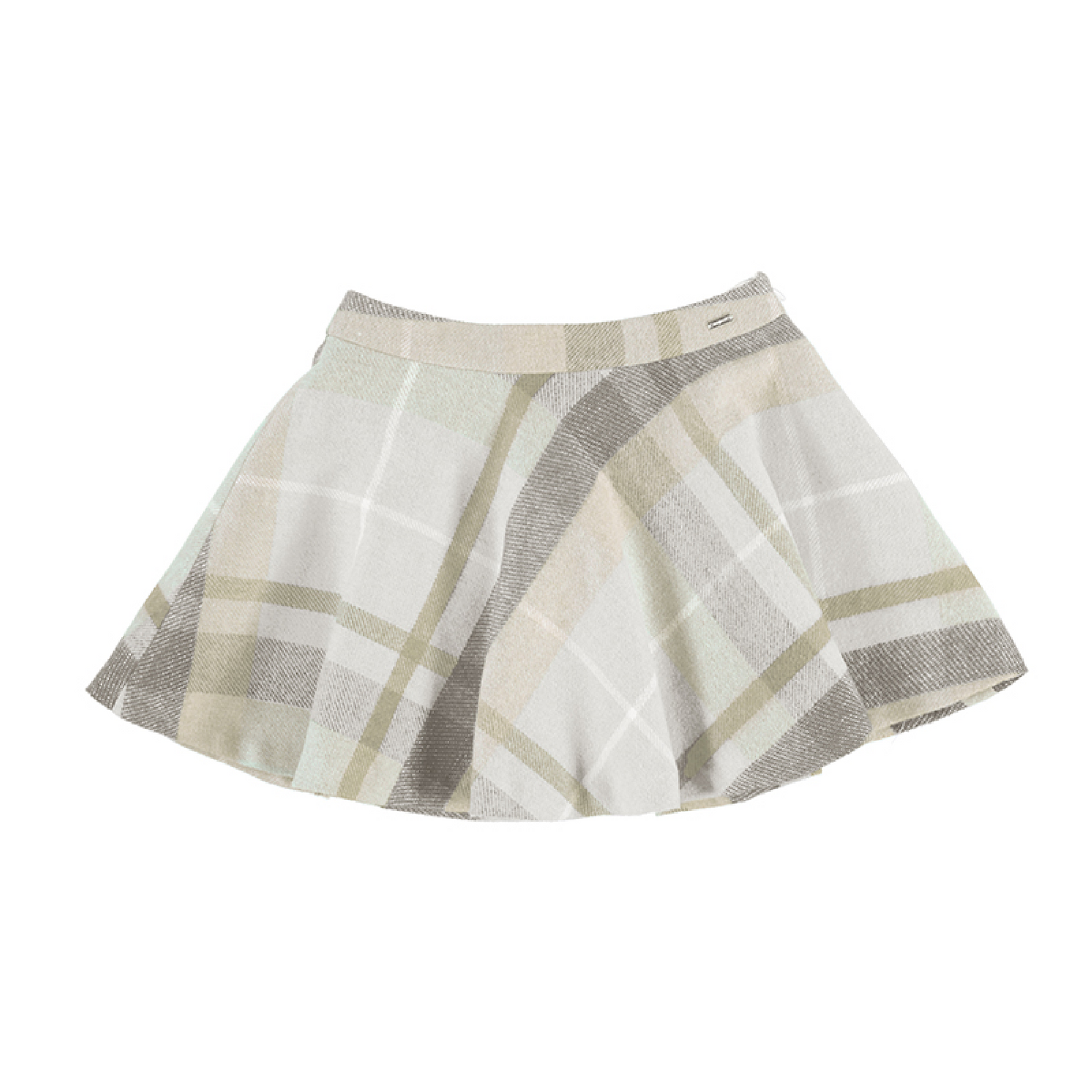 Mayoral Plaid Lurex Skirt