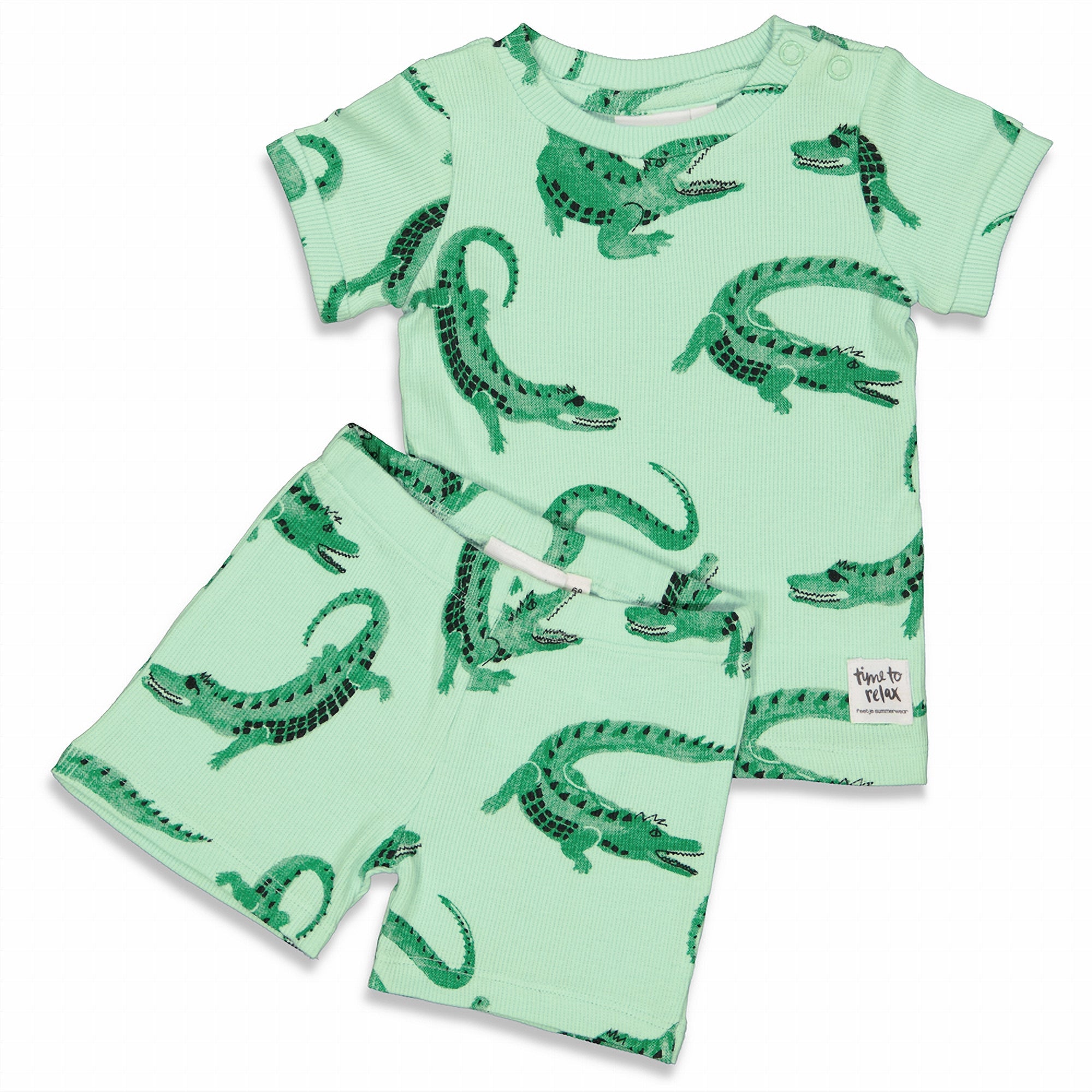Jongens Chris Croc - Premium Summerwear by FEETJE van Feetje in de kleur Groen in maat 128.