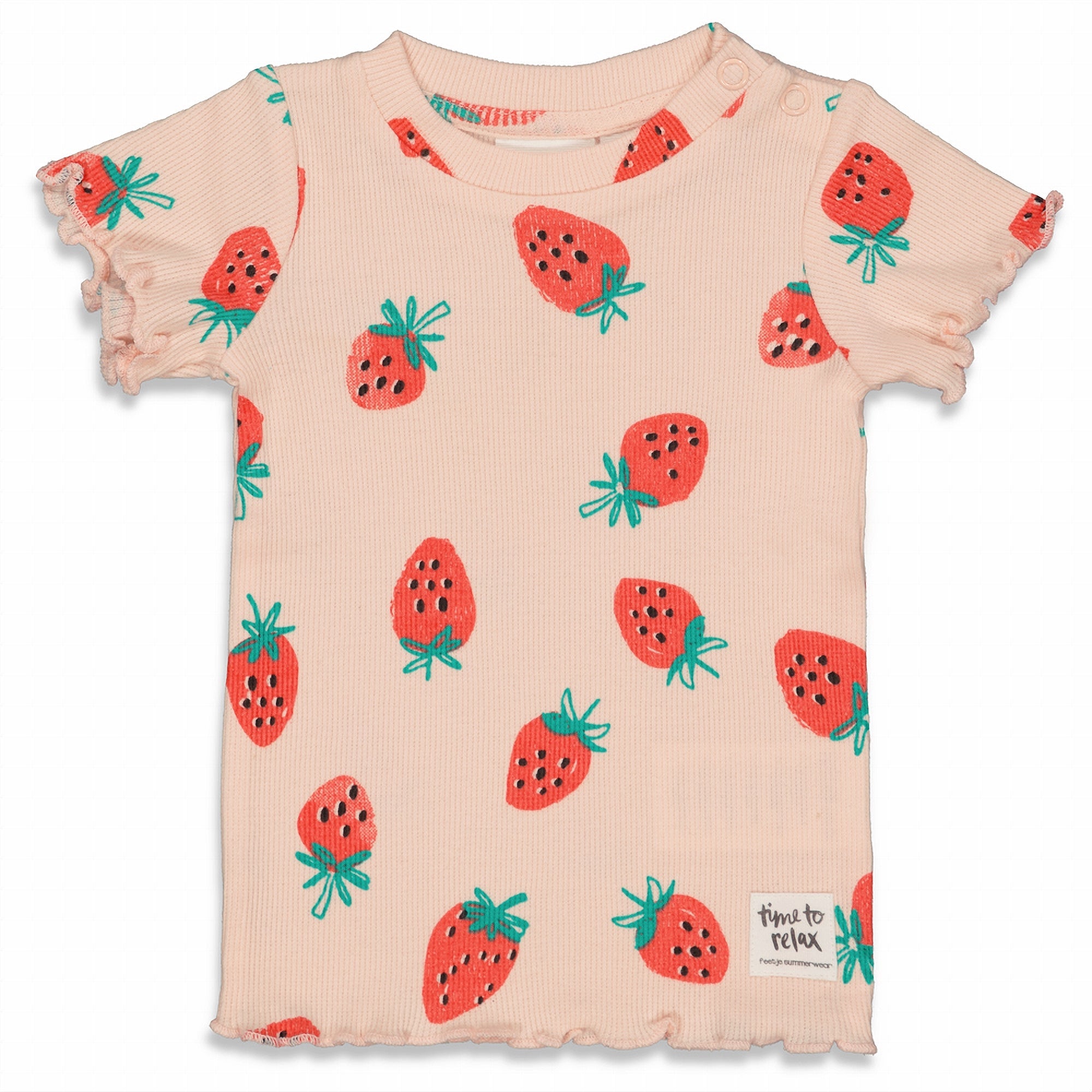 Meisjes Suzy Strawberry - Premium Summerwear by FEETJE van Feetje in de kleur Roze in maat 128.
