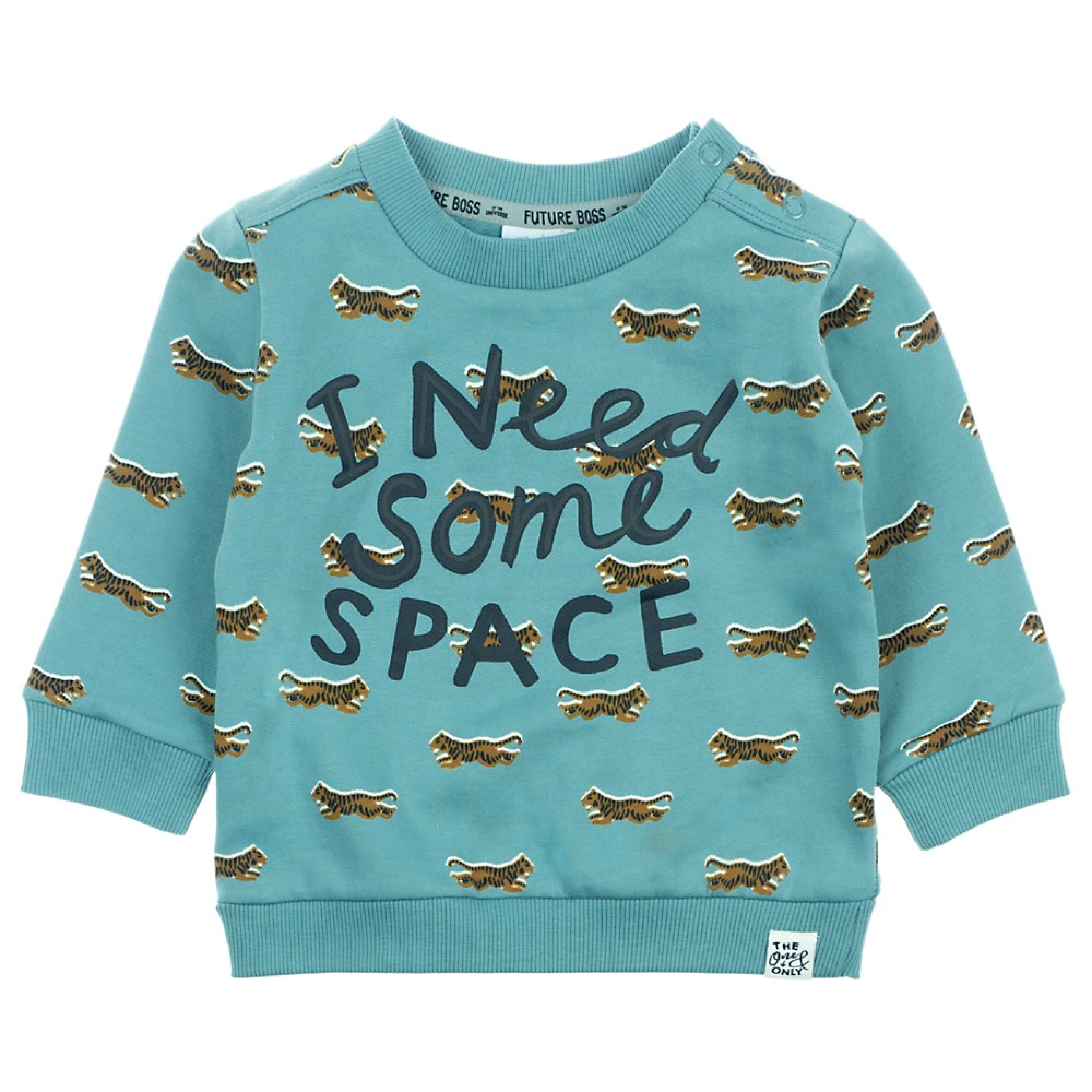 Jongens Sweater I Need - Spacelab van Feetje in de kleur Jade Groen in maat 86.