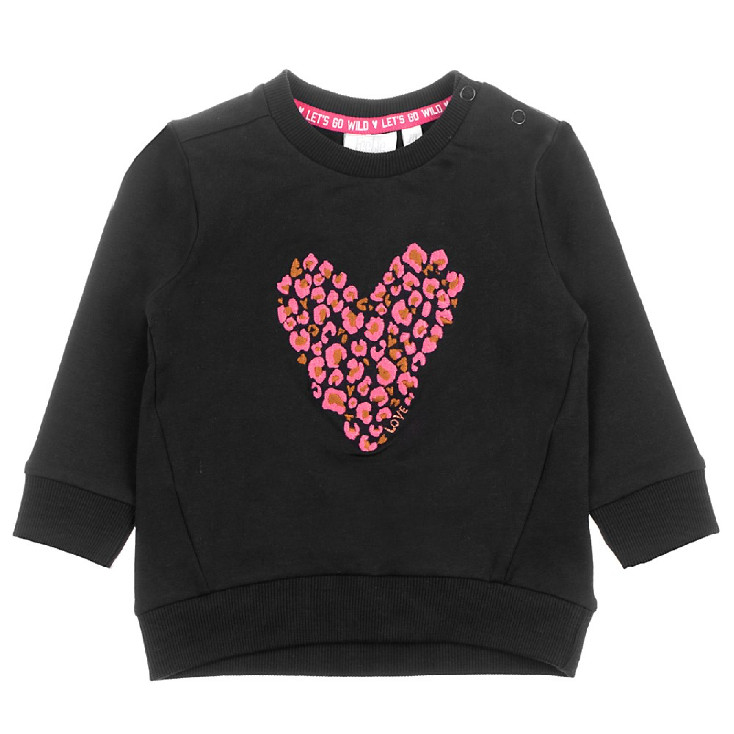 Meisjes Sweater - Animal Attitude van Feetje in de kleur Zwart in maat 86.