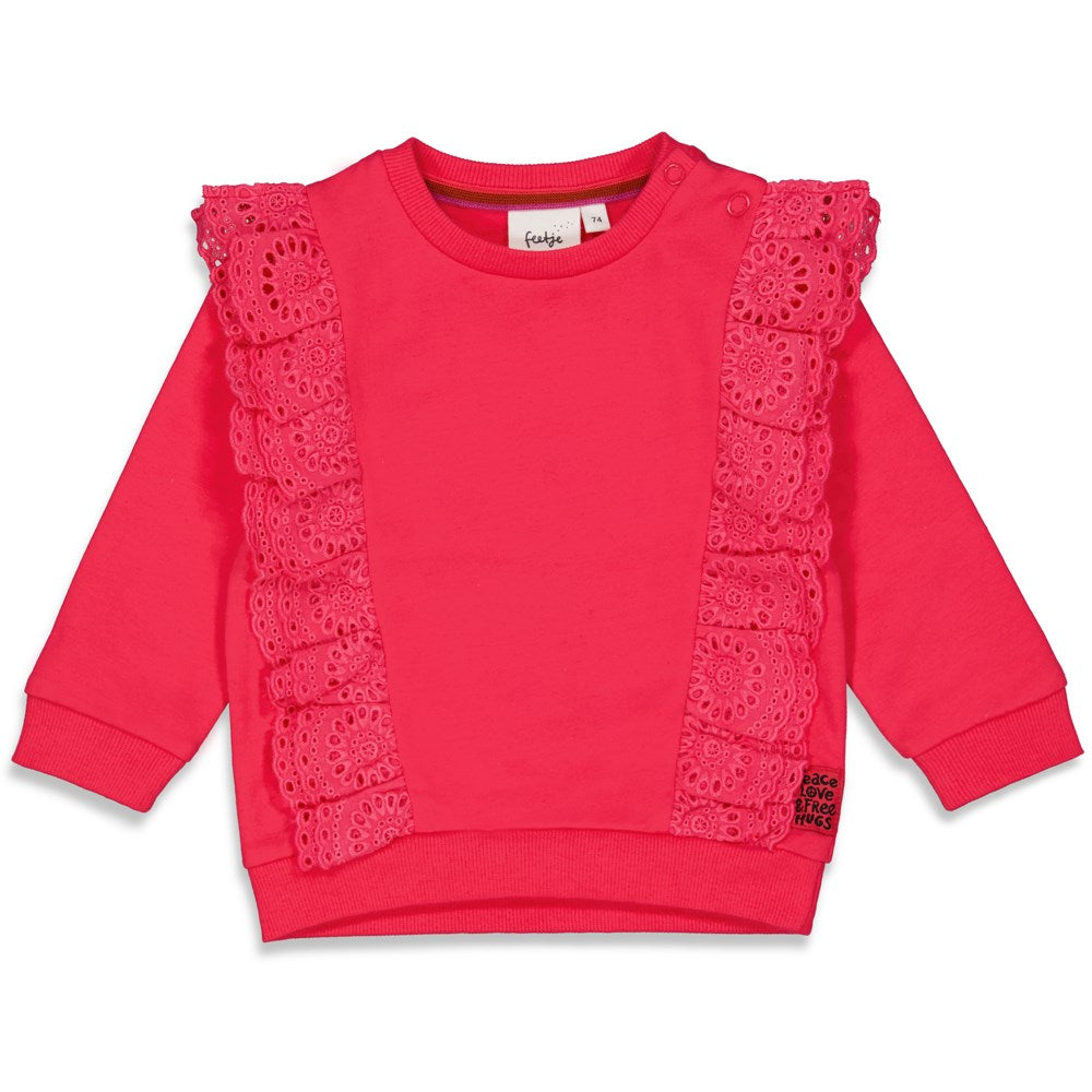 Meisjes Sweater - Made Of Magic van Feetje in de kleur Fuchsia in maat 86.