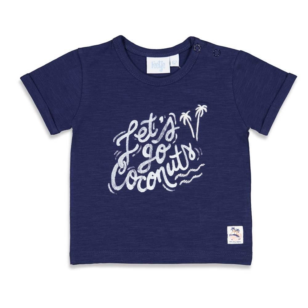 Jongens T-shirt Coconuts - Here Comes The Fun van Feetje in de kleur Marine in maat 68.