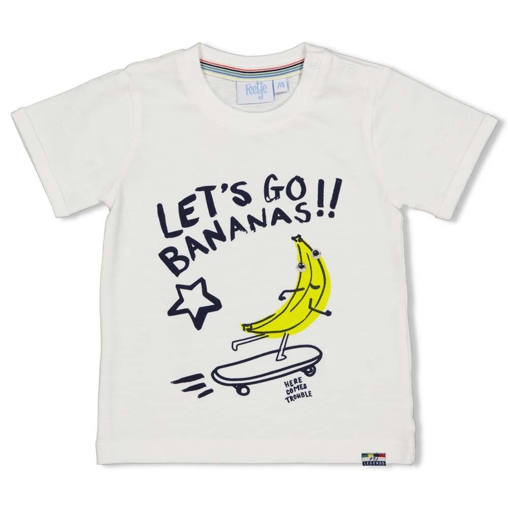 Jongens T-shirt Let's Go - Playground van Feetje in de kleur Wit in maat 86.