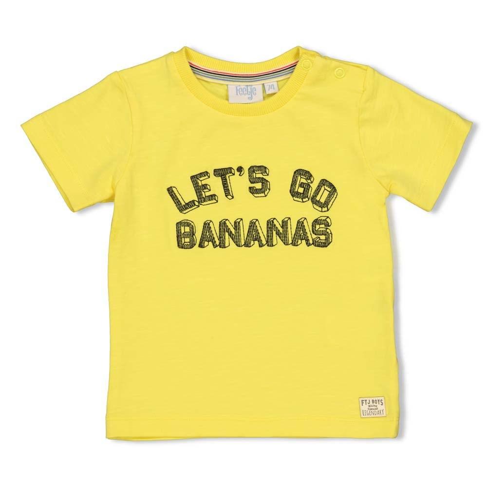 Jongens T-shirt Let's Go - Playground van Feetje in de kleur Geel in maat 86.