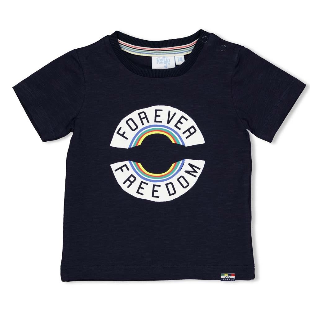 Jongens T-shirt Freedom - Playground van Feetje in de kleur Marine in maat 86.