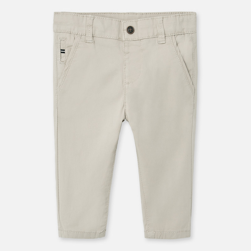 Jongens Twill basic trousers van Mayoral in de kleur Jute       in maat 86.