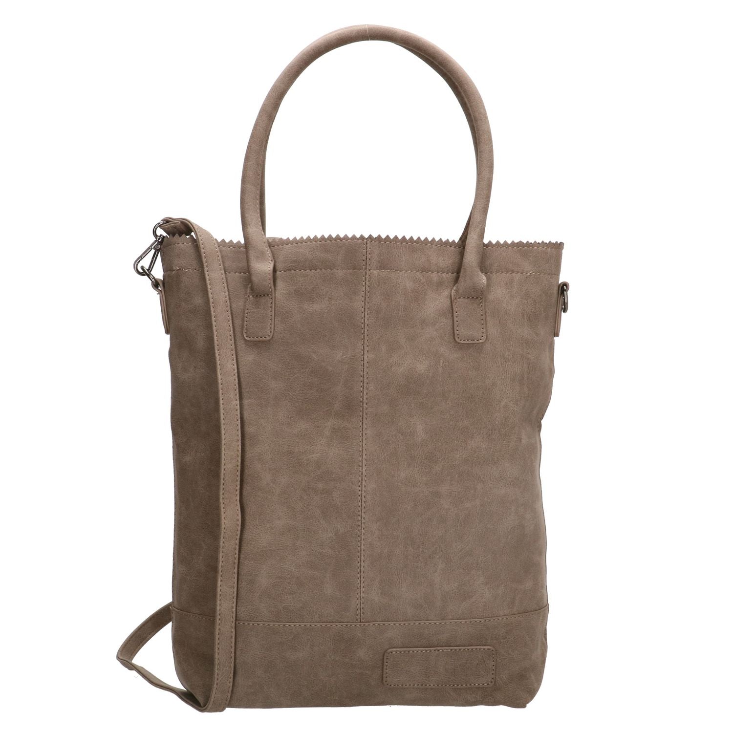 Zebra Natural bag kartel met rits - dark brown