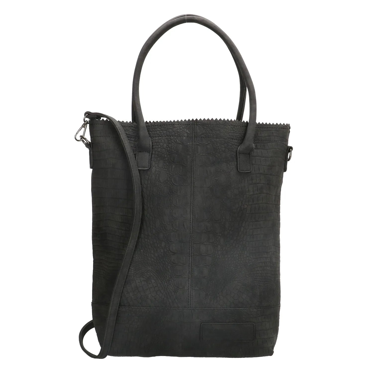 Zebra Natural bag kartel met rits - shopper black croco