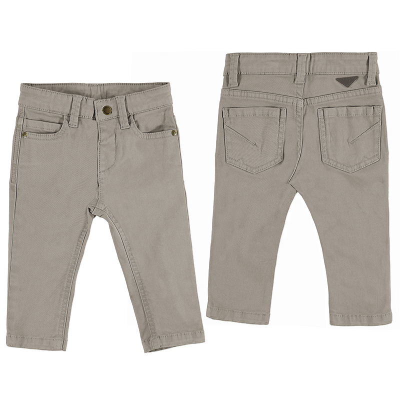 jongens 5 Pocket Slim Fit Basic Pant van Mayoral in de kleur Bruin in maat 86.