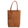 Zebra Natural bag kartel met drukknoop - Camel