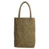 Zebra Natural bag kartel met drukknoop - Olijfgroen