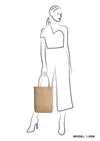 Zebra Natural bag kartel met drukknoop - Sand