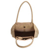 Zebra Natural bag kartel met drukknoop - Sand