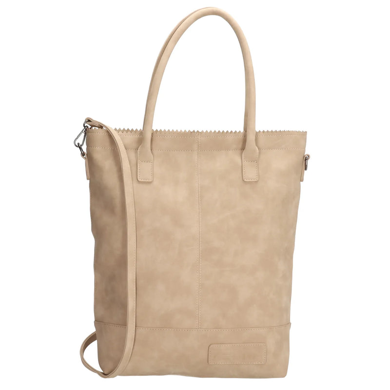Zebra Natural bag kartel met rits - Sand