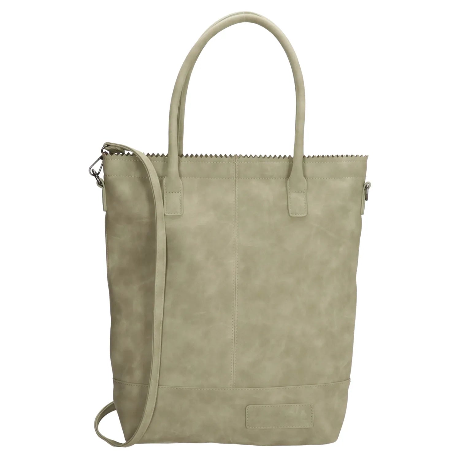 Zebra Natural bag kartel met rits - Nature Green