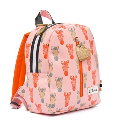 meisjes Rugzak (S) - Zebra peach-gold van Zebra in de kleur roze in maat 0.