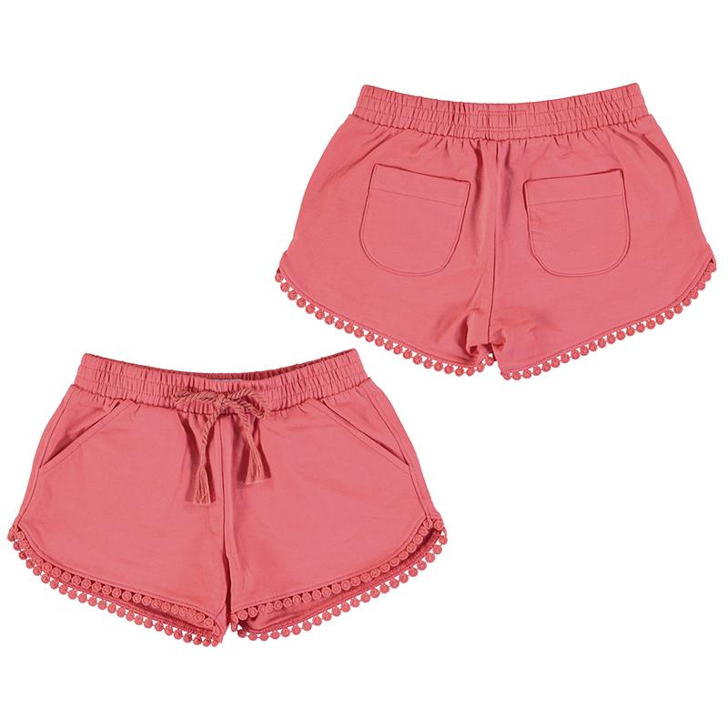Meisjes Chenille shorts               van Mayoral in de kleur Coral      in maat 128.