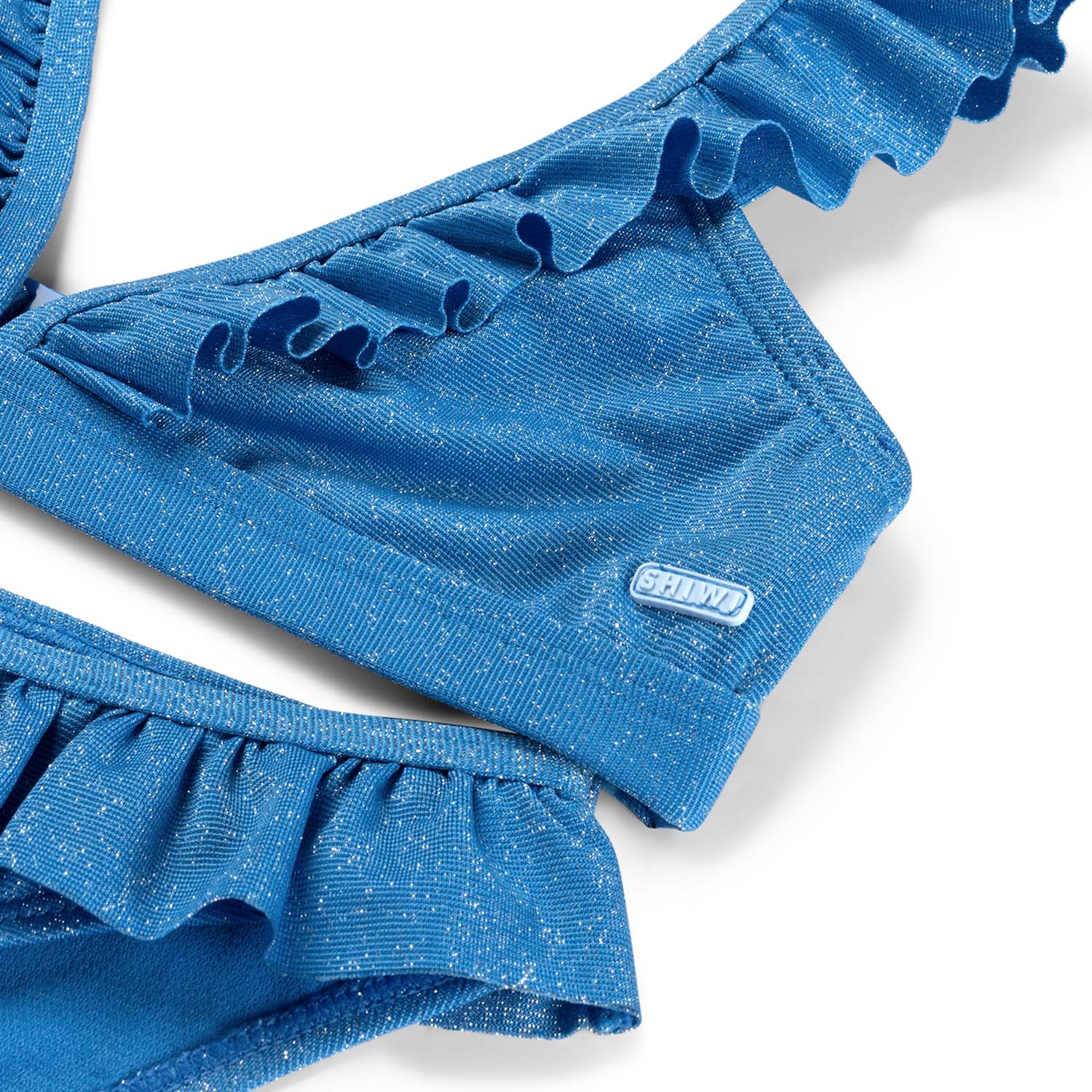 Meisjes BELLA bikini set SICILY GLITTER van Shiwi in de kleur sports blue in maat 170-176.