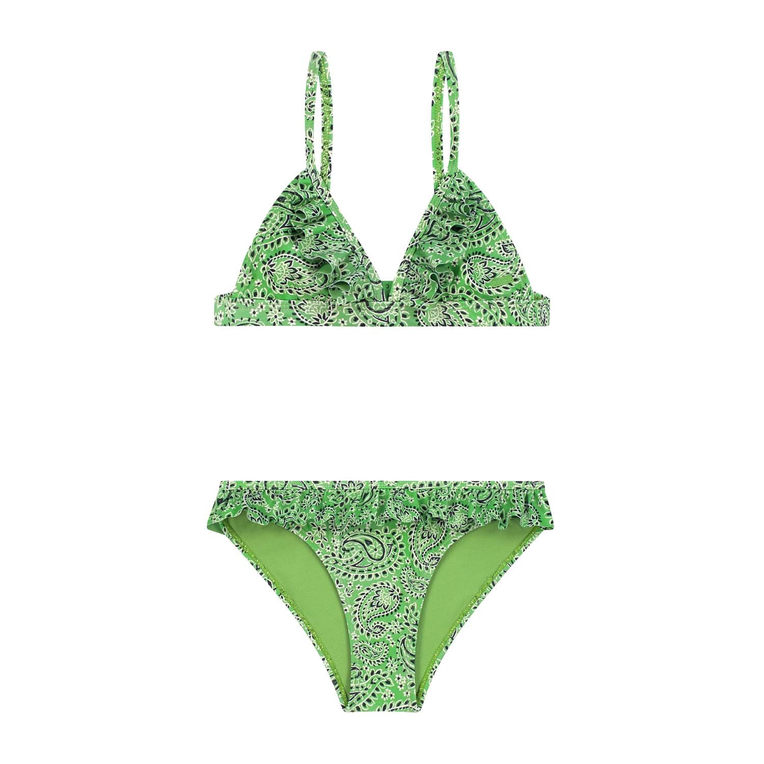 Meisjes BLAKE bikini set POOLSIDE PAISLEY  van Shiwi in de kleur kelly green  in maat 170-176.