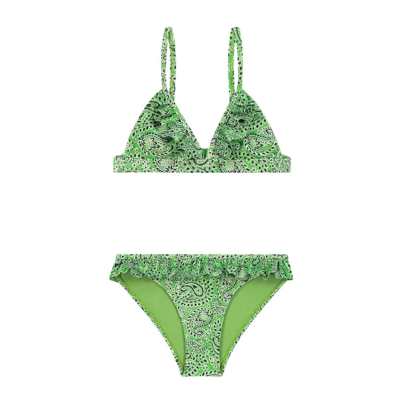 Meisjes BLAKE bikini set POOLSIDE PAISLEY  van Shiwi in de kleur kelly green  in maat 170-176.