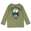 Jongens Longsleeve - He Ho Dino van Sturdy in de kleur Army in maat 128.