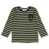Jongens Longsleeve streep - He Ho Dino van Sturdy in de kleur Olijf in maat 128.