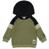 Jongens Hoody - He Ho Dino van Sturdy in de kleur Army in maat 128.