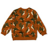 Jongens Sweater AOP - Fly Wild van Sturdy in de kleur Hazelnoot in maat 128.