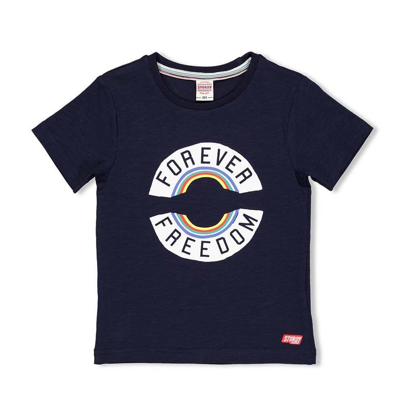 Jongens T-shirt Forever - Playground van Sturdy in de kleur Marine in maat 128.