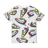 Jongens T-shirt AOP Sneakers - Playground van Sturdy in de kleur Wit in maat 128.