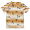 Jongens T-shirt streep - Happy Camper van Sturdy in de kleur Okergeel in maat 128.