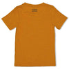 Jongens T-shirt - Happy Camper van Sturdy in de kleur Okergeel in maat 128.