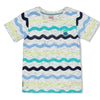 Jongens T-shirt AOP - Smile & Wave van Sturdy in de kleur Wit in maat 128.