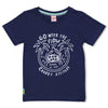 Jongens T-shirt Flow - Smile & Wave van Sturdy in de kleur Indigo in maat 128.