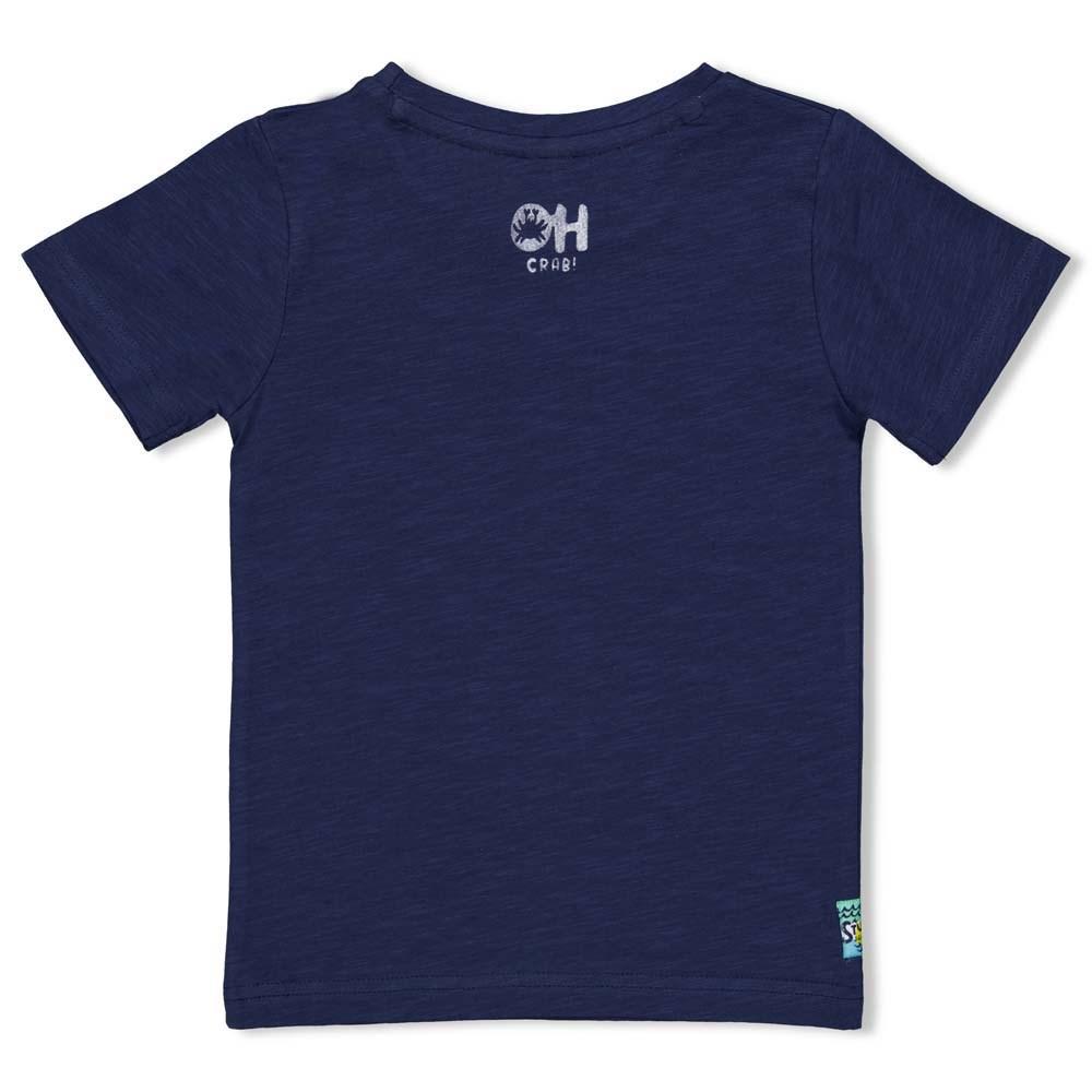 Jongens T-shirt Flow - Smile & Wave van Sturdy in de kleur Indigo in maat 128.