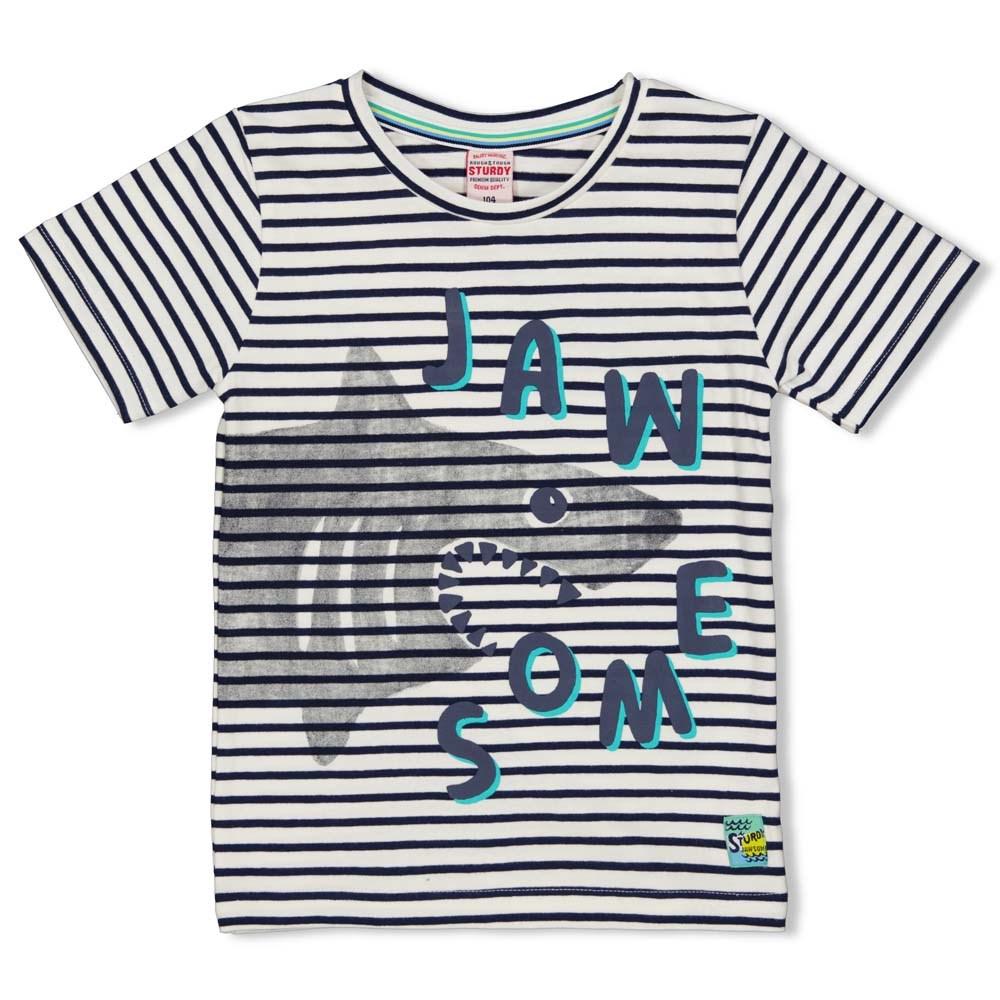 Sturdy T-shirt streep - Smile & Wave