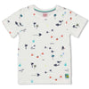 Jongens T-shirt AOP - Smile & Wave van Sturdy in de kleur Wit in maat 128.