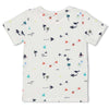 Jongens T-shirt AOP - Smile & Wave van Sturdy in de kleur Wit in maat 128.