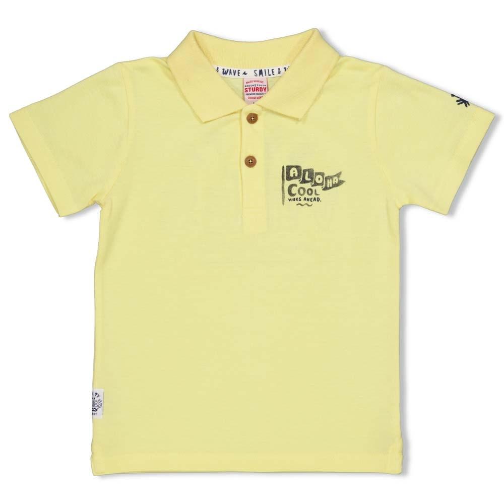 Jongens Polo - Smile & Wave van Sturdy in de kleur Geel in maat 128.