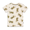 Jongens T-shirt AOP - Tiki Island van Sturdy in de kleur Off White in maat 128.