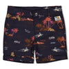 Jongens Short AOP - Happy Camper van Sturdy in de kleur Antraciet in maat 128.