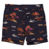 Jongens Short AOP - Happy Camper van Sturdy in de kleur Antraciet in maat 128.