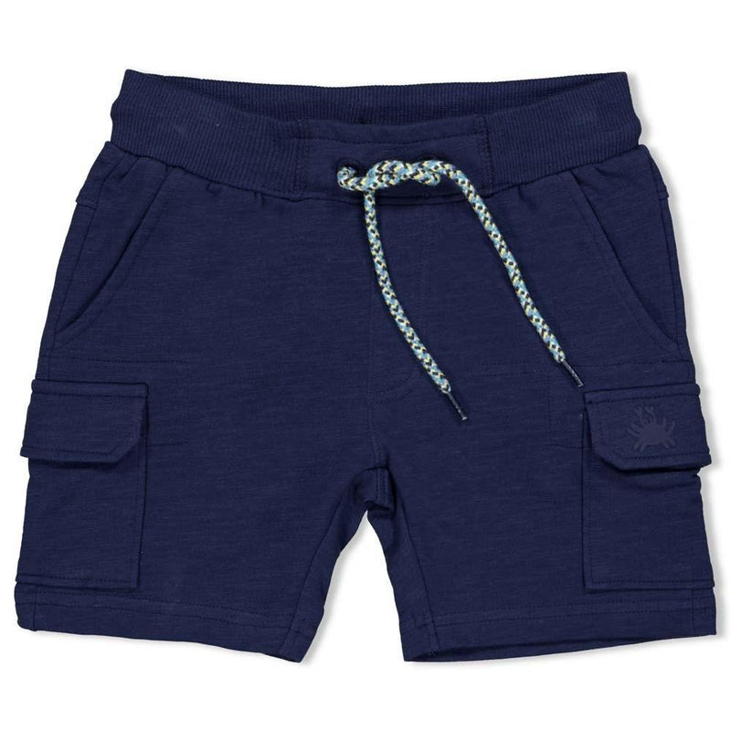 Jongens Short - Smile & Wave van Sturdy in de kleur Indigo in maat 128.