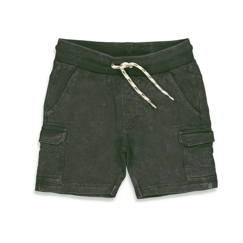 Jongens Short - Tiki Island van Sturdy in de kleur Antraciet in maat 128.