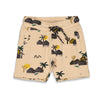 Jongens Short AOP - Tiki Island van Sturdy in de kleur Zand in maat 128.