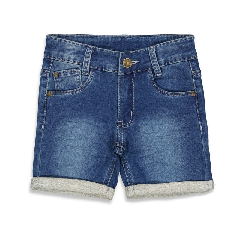 Jongens Short -  Summer Denim van Sturdy in de kleur m.Blauw denim in maat 128.