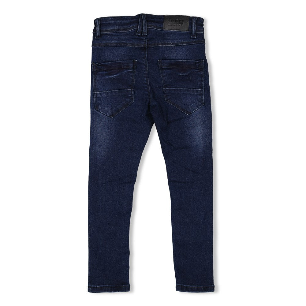 Jongens Slim fit jeans - Sturdy Denims van Sturdy in de kleur d.Blauw denim in maat 128.