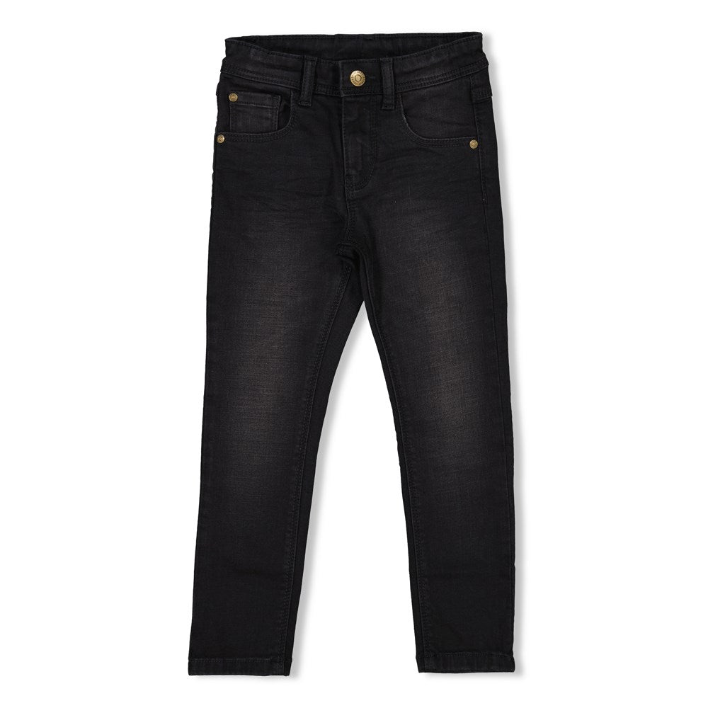 Jongens Slim fit jeans - Sturdy Denims van  in de kleur Black Denim in maat 128.